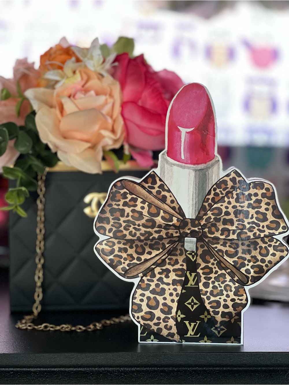 Lipstick Fashion Wooden Decor